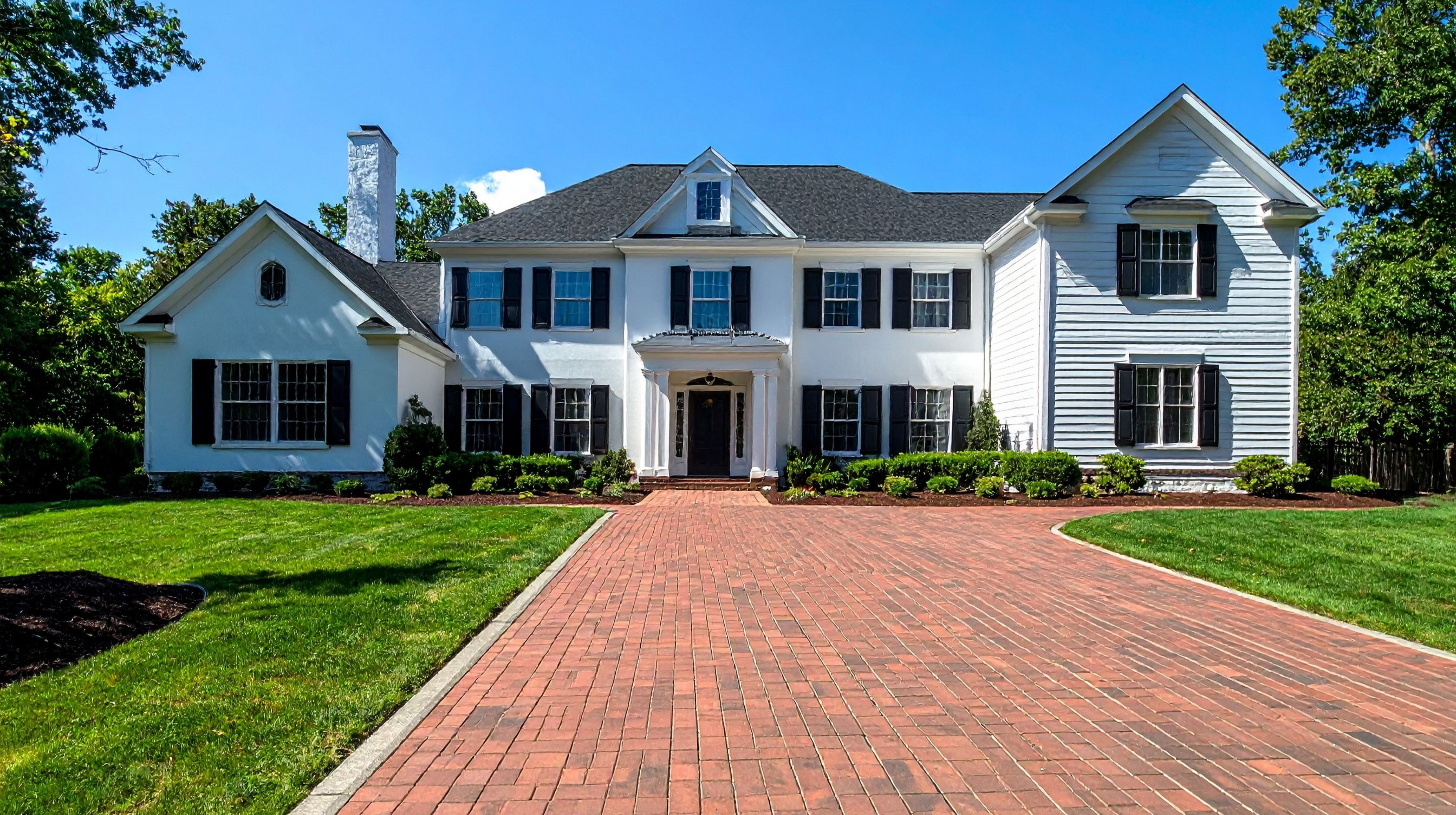 New brick driveway installation